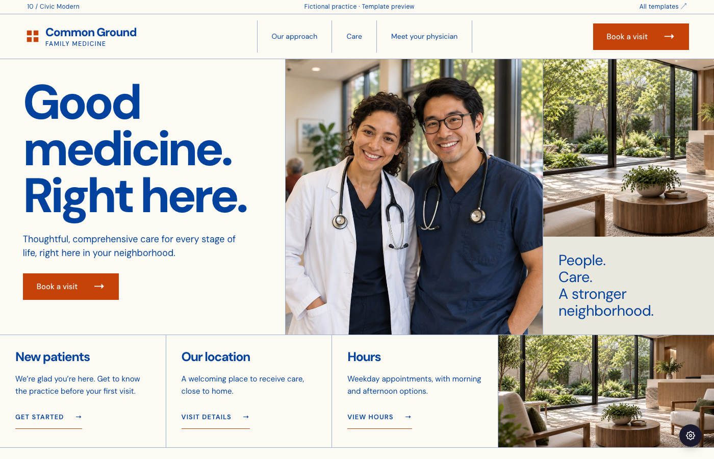 Civic Modern website preview