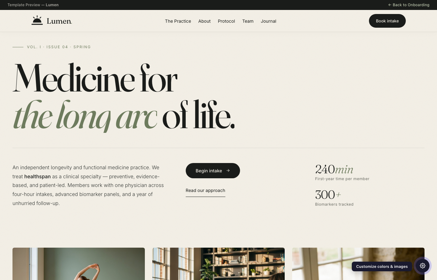 Lumen website preview