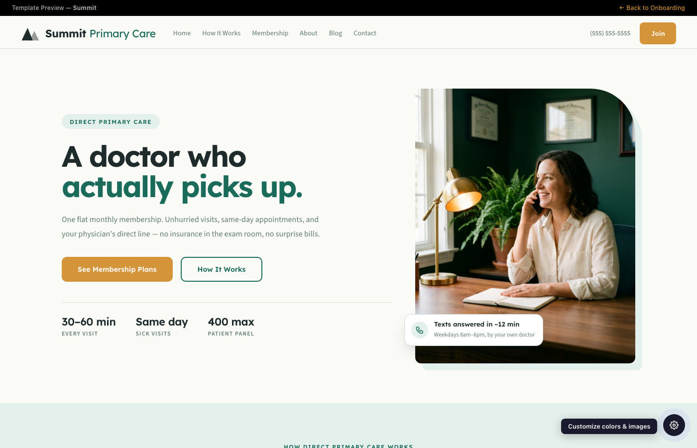 Summit website preview